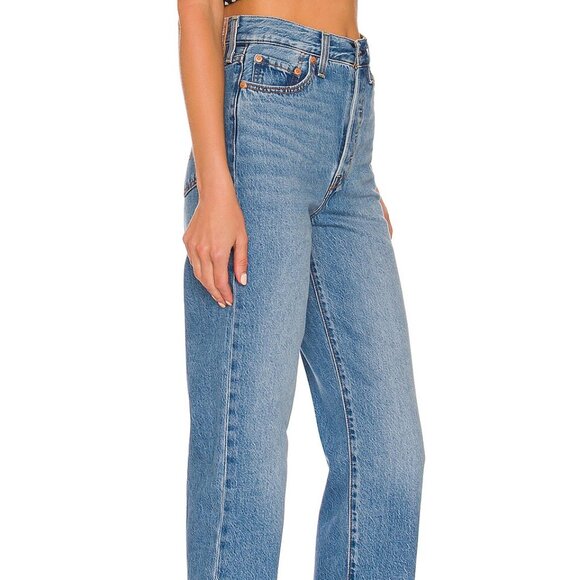 Women's Levi’s Ribcage Straight Ankle Jeans | Size 27 | Medium Wash - Picture 1 of 5